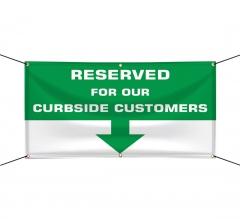 Reserved Curbside Customers Vinyl Banners