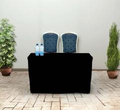 4' Fitted Table Covers - Black
